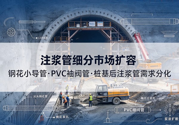 电白注浆管细分市场扩容，隧道钢花小导管、PVC 袖阀管、桩基后注浆管需求分化